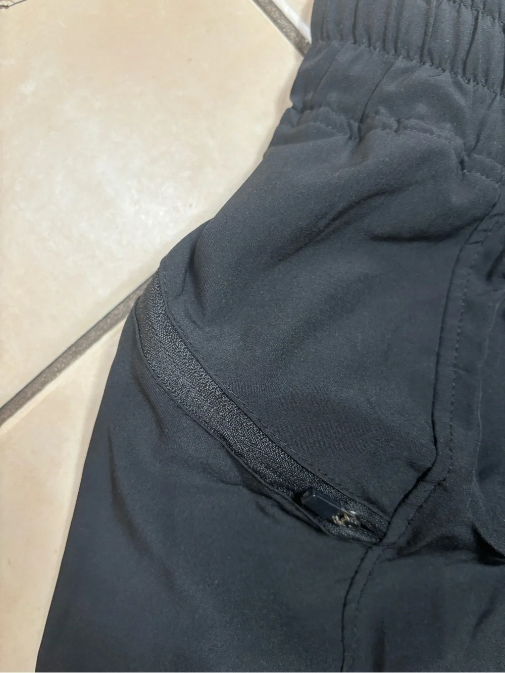 Men's Black Jogger Pants with Elastic Waist